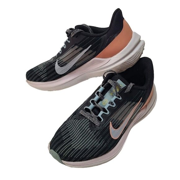 Nike Shoes - Nike Womens Air Winflo 9 Black Pink Running Shoes Sneakers Size 7 DD8686-004